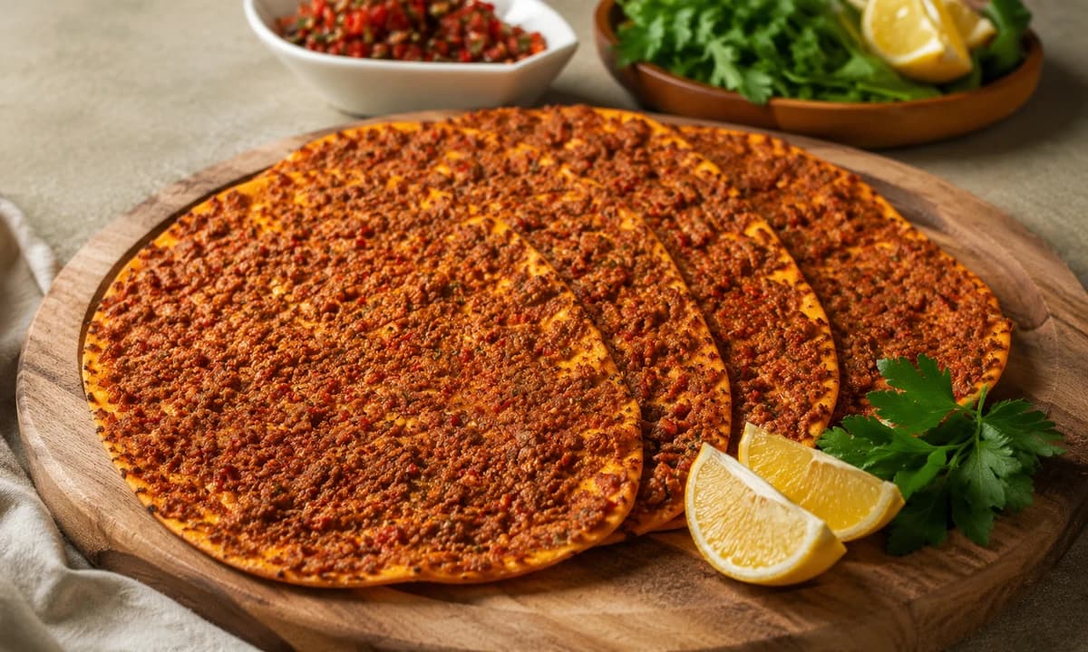 antep-lahmacun yemeğinin fotoğrafı