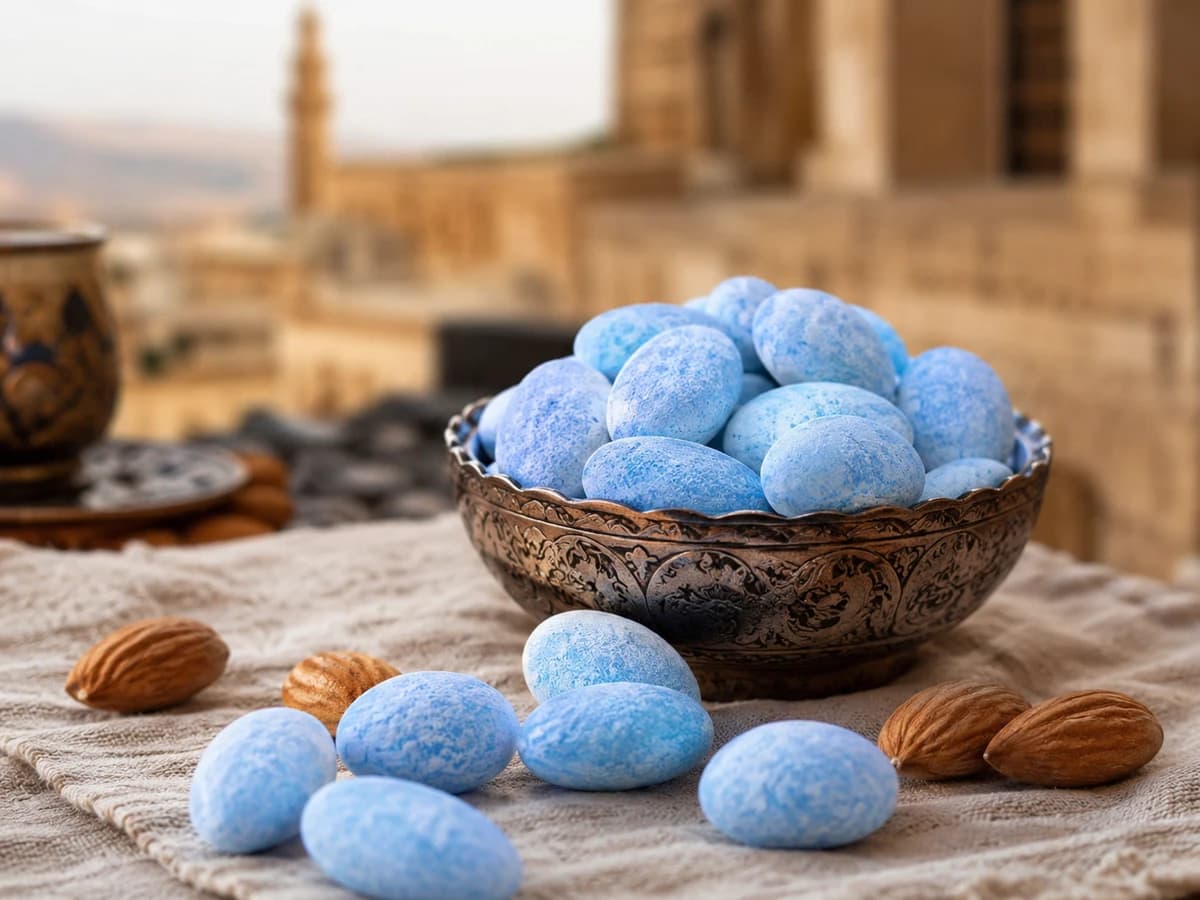 Hayalet badem şekeri Mardin yöresel lezzeti